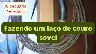 torcendo laço de couro sovel