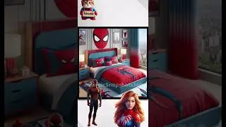 Children's bedroom design, in the style of Marvel and DC superheroes #ai #marvel #avengers