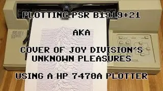 Joy Division's Unknown Pleasures sleeve aka PSR B1919+21 using a pen plotter