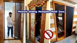 Pleeted Sliding Mosquito Mesh Door | Premium Quality | Durable | 📞7676696786 #hyderabad #kgnservices