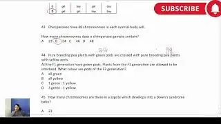 O Level Biology Genetics Past Paper Questions 38&ndash;47 Solved  Inheritance & Variation