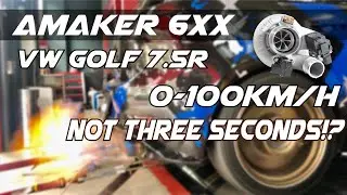 【AMAKER 6XX】Lauch Control in Golf R 7.5 Stage 4 is INSANE!!  0-100 Km/h  within 3 sec!!