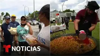 Crece la solidaridad con las víctimas del desplome en Miami | Noticias Telemundo