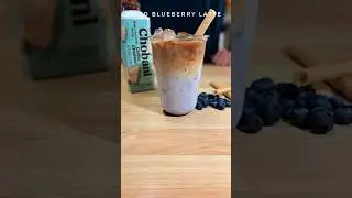 Iced Blueberry Latte! #shorts #coffee #latte