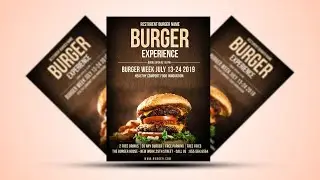 Burger Restaurant Flyer Design In Photoshop   Creative Ps Design
