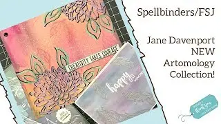 Jane Davenport Artomology Art Journal Page using the Chilled Palette Pastel | Spellbinders
