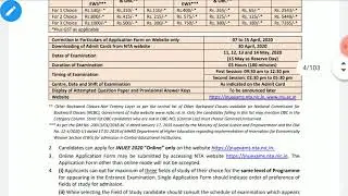 JNU ENTRANCE, FEE DETAIL, COURSE, DETAILS