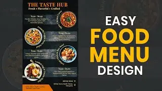 Easy Food Menu Design in Photoshop | Typography, Layout & Pricing