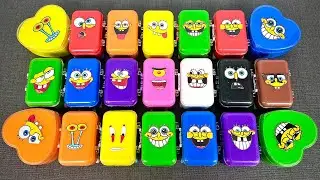 SPONGEBOB Slime Opening Colorful Boxes 🧽✨ ASMR Slime Surprise