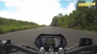 Hyosung GD 250 EXIV braking 100-0 km/h