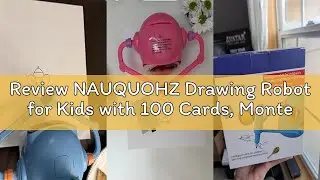 Review NAUQUOHZ Drawing Robot for Kids with 100 Cards, Montessori Painting Learning Toys for 3 4 5 6