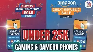 Under 25k best mobile 🔥 on Flipkart and amazon republic day sale 2026 , 25k me best camera mobile 