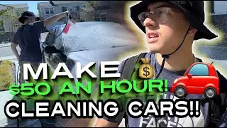 How TO Make MONEY CLEANING CARS!! Mobile Detailing WITH A SEDAN!!