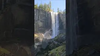Halfway up the Mist Trail in Yosemite. You reach Vernal Falls. #shorts #waterfall #yosemite #fyp