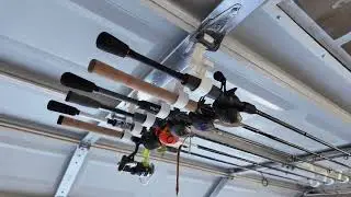 Garage Door Mount Fishing Rod Holder Rack
