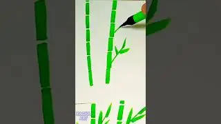 bamboo art for kids /easy art for kids #bambooart #funvideoforkids #funcraft #shortfeed #raghaart