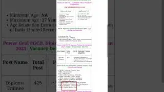 PGCIL Diploma trainee recruitment