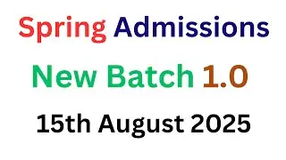 Spring Admissions 2025-26 Entry Test Preparations I COMSATS Spring Admission I UET Spring Admission