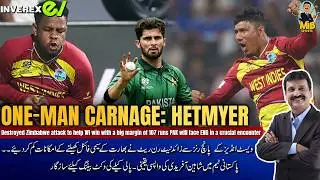 ONE-MAN CARNAGE: HETMYER destroyed Zimbabwe attack to help WI win with a big margin of 107 runs