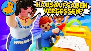 WIE MAN HAUSAUFGABEN NICHT MACHT! Julian schreibt heimlich ab | Playmobil Film Deutsch