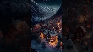 Snowy Winter Village ❄️ Cozy Holiday Ambiance 🎄 Serenity Instrumental Music