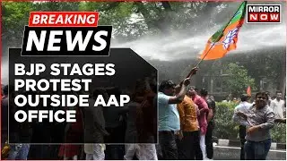 Breaking News: BJP Stages Protest Outside AAP Office In Delhi Over ED Raids At Singh's Residence