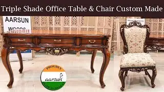Custom-Made Office Furniture table chair visitor desk in Classic Triple Shade
