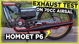 Homoet P6 Puch Maxi 70cc Auspuff sound test + Fly by