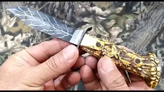 Cuchillo grabado con cloruro férrico FeCl3