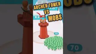 Easiest Way to BEAT Mobs with ARCHER TOWER #games #shorts