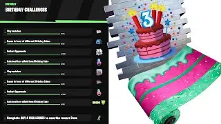 All Fortnite 3rd Birthday Challenges and FREE REWARDS | Fortnite Birthday
