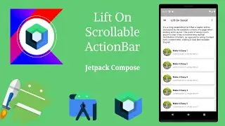 How to implement Lift On Scrollable in Jetpack Compose | Android | Kotlin | Make it Easy
