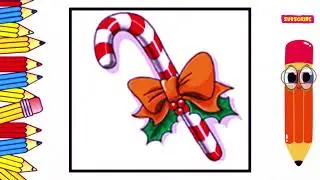 Christmas Candy Drawing Tutorial | Draw Stick Candy Cane