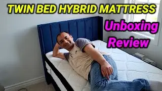 TWIN BED HYBRID MATTRESS, Unboxing. Review 