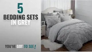 Top 10 Bedding Sets In Grey [2018]: 6 Piece Comforter Set Twin Size (68