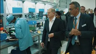 German Chancellor Olaf Scholz visit to SUN Mobility development center at Bangalore.