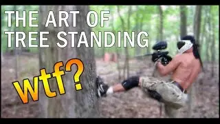 How to play Woodsball Paintball with DangerMan - Part 6: Tree Standing