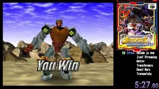(N64) Transformers Beast Wars Transmetals JP Version - Arcade Mode Weakest% Speedrun in 7:22
