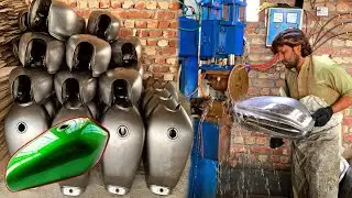 See How Motorcycle Fuel Tank Making in Factory || Manufacturing Motorcycle Fuel Tank