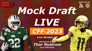 Прямая трансляция студенческого фэнтези-футбола 2023 Mock Draft #5 с Тором Нистромом из Fantasy Pros