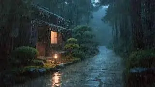 Long day ends – Calm rain ambience – Rain outside quiet house – Deep rest 😴🌧️