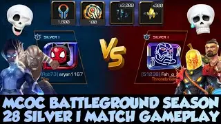 MCOC BATTLEGROUND SEASON 28 TOP 10 DEFENDER & ATTACKER AND SILVER I MATCH #marvel #mcoc #kabam