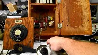 Kellogg Wood Wall Crank Telephone Repair Conversion www.A1-Telephone.com  618-235-6959