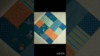 Блок  детского лоскутного одеяла со схемами только квадраты и прямоугольники #пэчворк ,#patchwork
