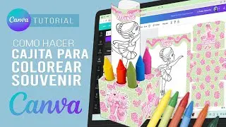 🖍🎨Como hacer SOUVENIR CAJITA PARA COLOREAR fiestas infantiles muy fácil con Canva( MOLDE GRATIS)