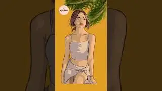 #shorts #vector #girl #digitalart #illustration #illustrator #digitaldrawing #adobe