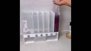 6 Grid Dry Food Dispenser Wall Mounted Cereal