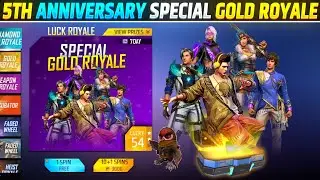 5th anniversary Special Gold Royal 😍 | 5th anniversary event free fire | free fire new event