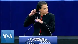 Swedish MEP Cuts Hair in Support of Iran Protests | VOA News
