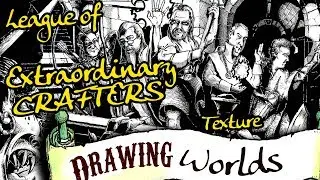 Adding texture to an illustration to create depth - League of Extraordinary Crafters commission